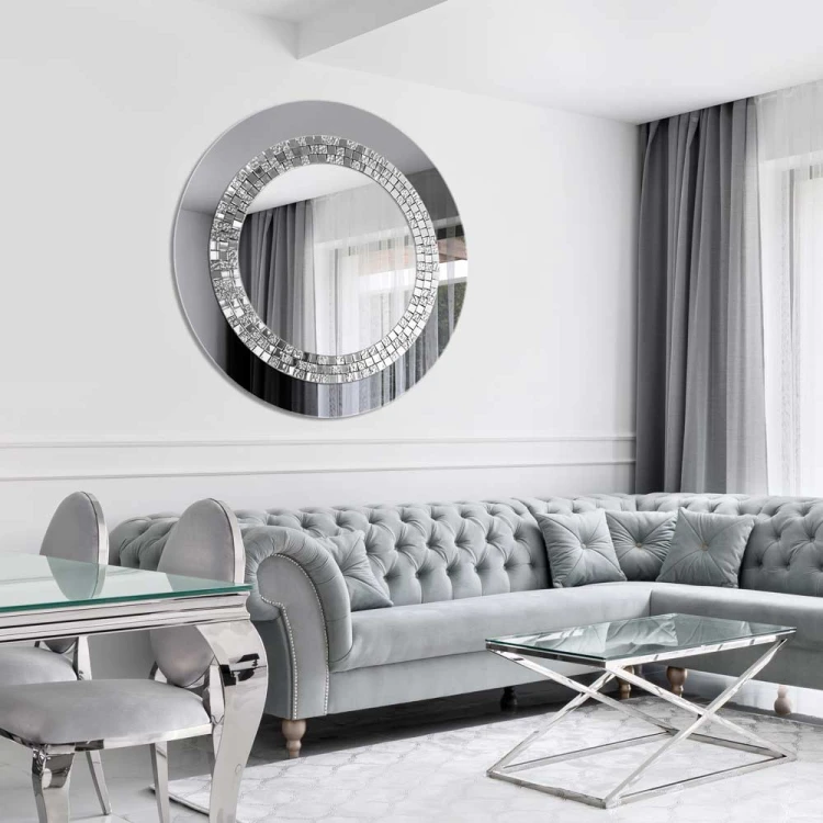 Lustro Glamour - dekoracyjne grafitowe w eleganckim wnętrzu. GieraDesign