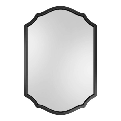 Lustro Grand Amis w czarnej ramie vintage z falą. GieraDesign