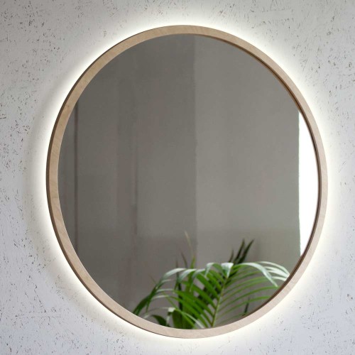 Lustro Scandi Wood  - podświetlane. GieraDesign