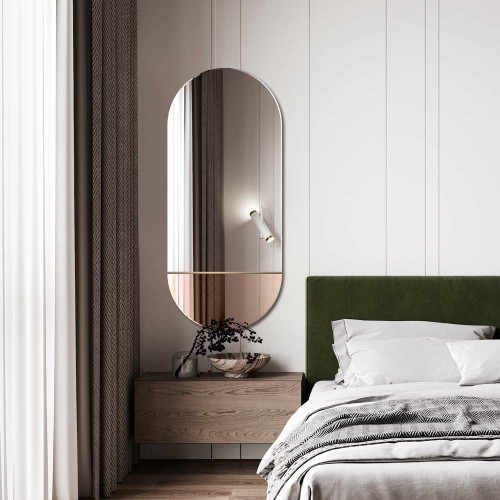 Lustro Novi — owalne brązowe. GieraDesign