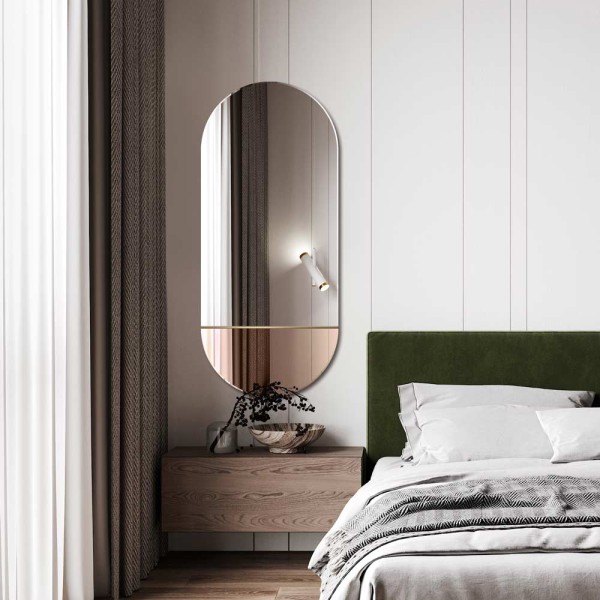 Lustro Novi — owalne brązowe. GieraDesign