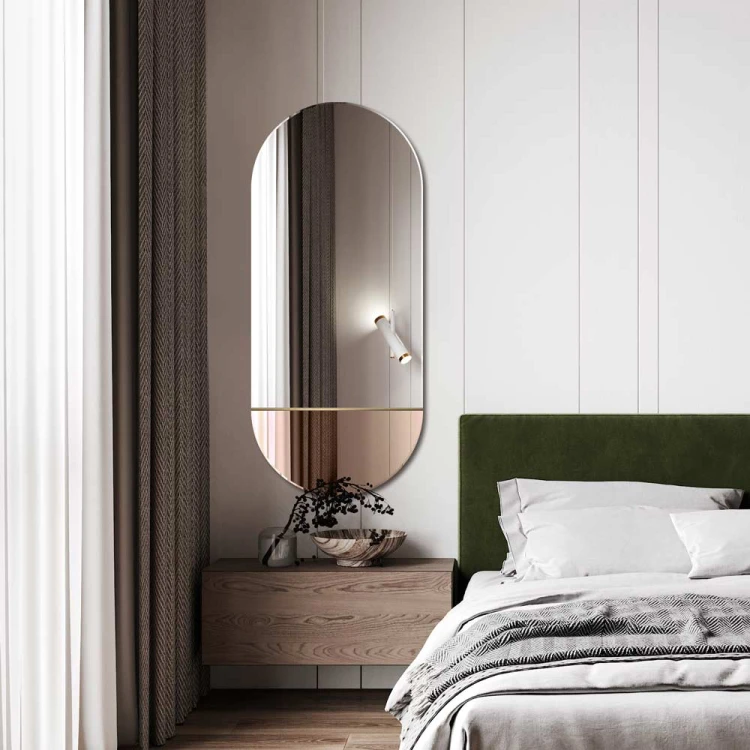 Lustro Novi — owalne brązowe. GieraDesign
