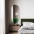 Lustro Novi zielone – owalne z kolorową wstawką. GieraDesign