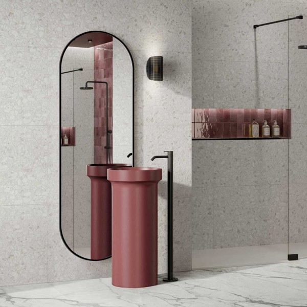 Lustro Ambient Slim - czarne, owalne  do korytarza. GieraDesign