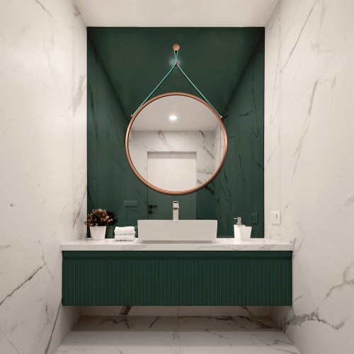 Lustro Scandi Power Mint - na sznurku miedziane Sznurek w kolorze miętowym. GieraDesign