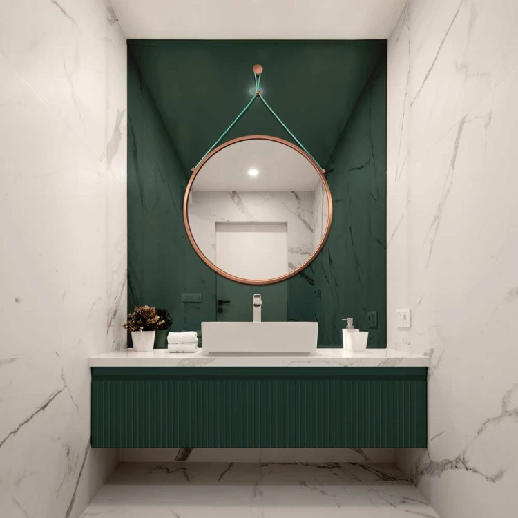 Lustro Scandi Power Mint - na sznurku miedziane Sznurek w kolorze miętowym. GieraDesign