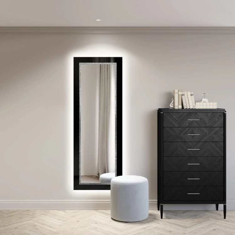 Lustro Bracelet SQ II czarne LED. GieraDesign