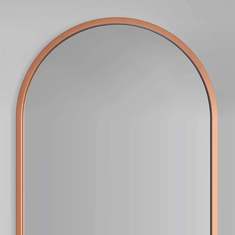 Lustro duże do przedpokoju Ambient miedź owalne - detal. GieraDesign