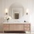 Lustro Modern Line  Opti White okrągłe dwuwarstwowe w nowoczesnej łazience. GieraDesign