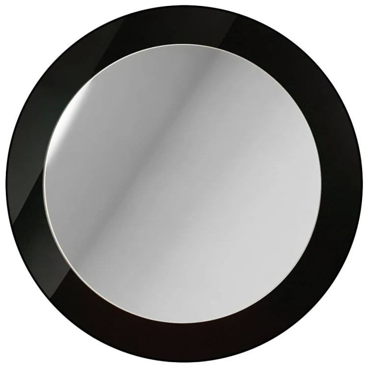 Okrągłe lustro Lady - czarne, eleganckie do łazienki. GieraDesign
