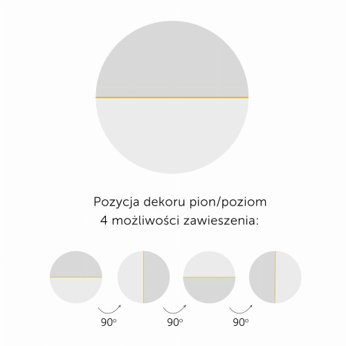 Pozycje wieszania lustra Demi: pion/poziom.