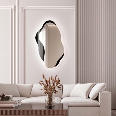 Lustro Libido - podświetlane czarne dekoracyjne 