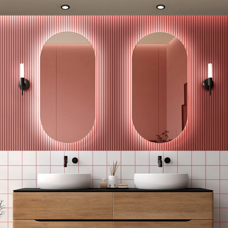 Lustro Pilo LED - łazienkowe owalne bez ramy. GieraDesign