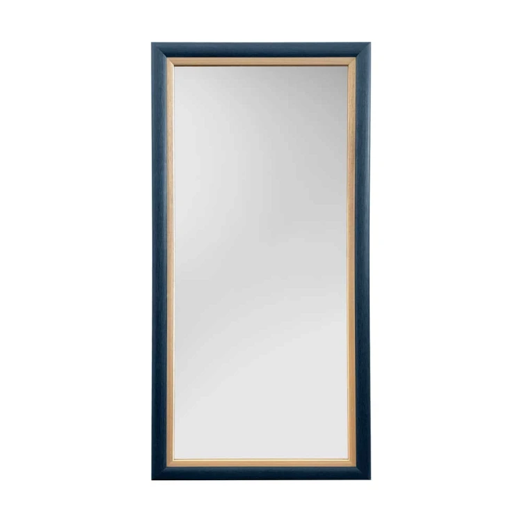 Prostokątne lustro w ramie Ocean w granatowym kolorze, GieraDesign.