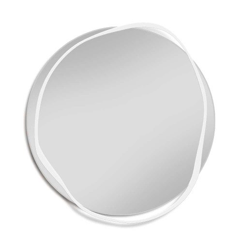 Lustro Banda białe z nieregularną ramą, GieraDesign.