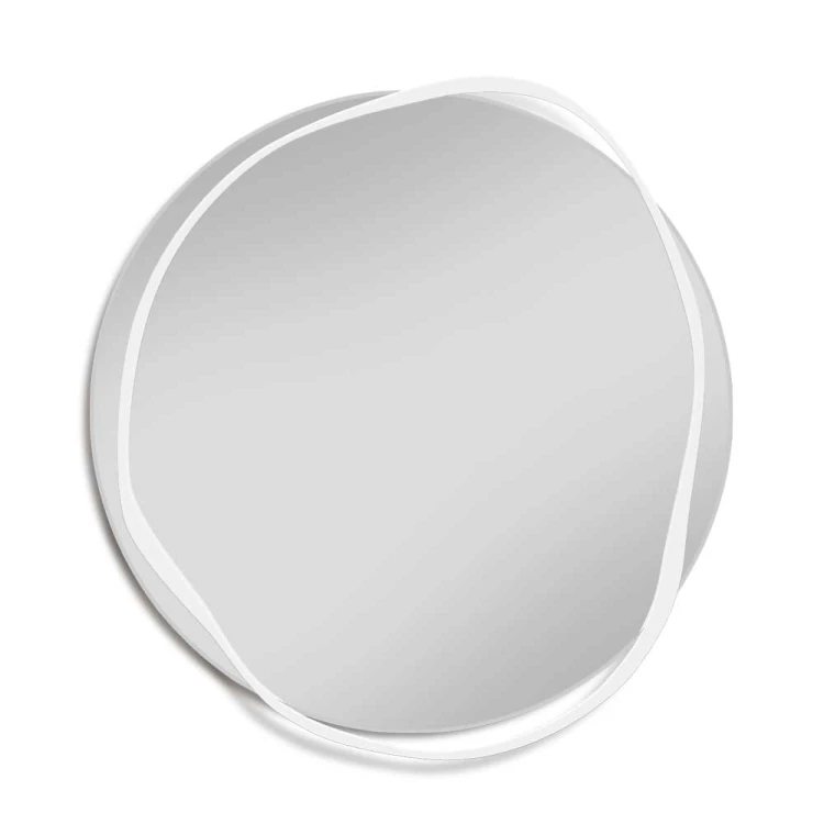 Lustro Banda białe z nieregularną ramą, GieraDesign.