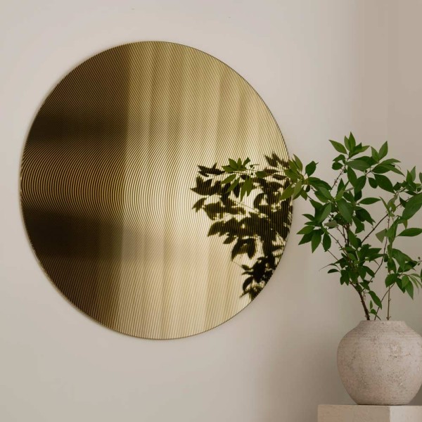 Złote lustro Cosmic Venus, średnica fi 100 cm