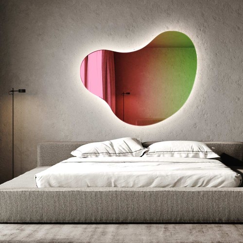 Lustro Plama no.5 Rainbow - tęczowe podświetlane. GieraDesign