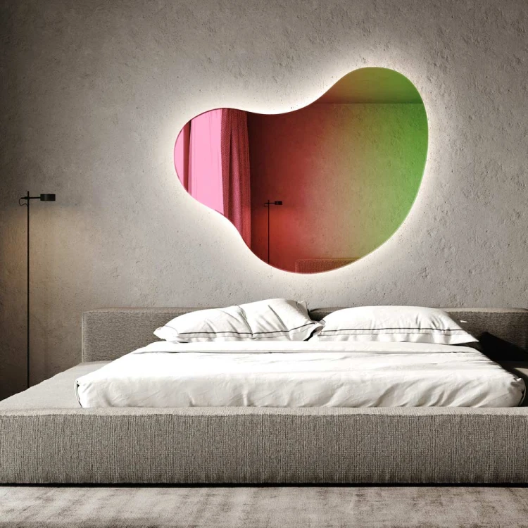 Lustro Plama no.5 Rainbow - tęczowe podświetlane. GieraDesign