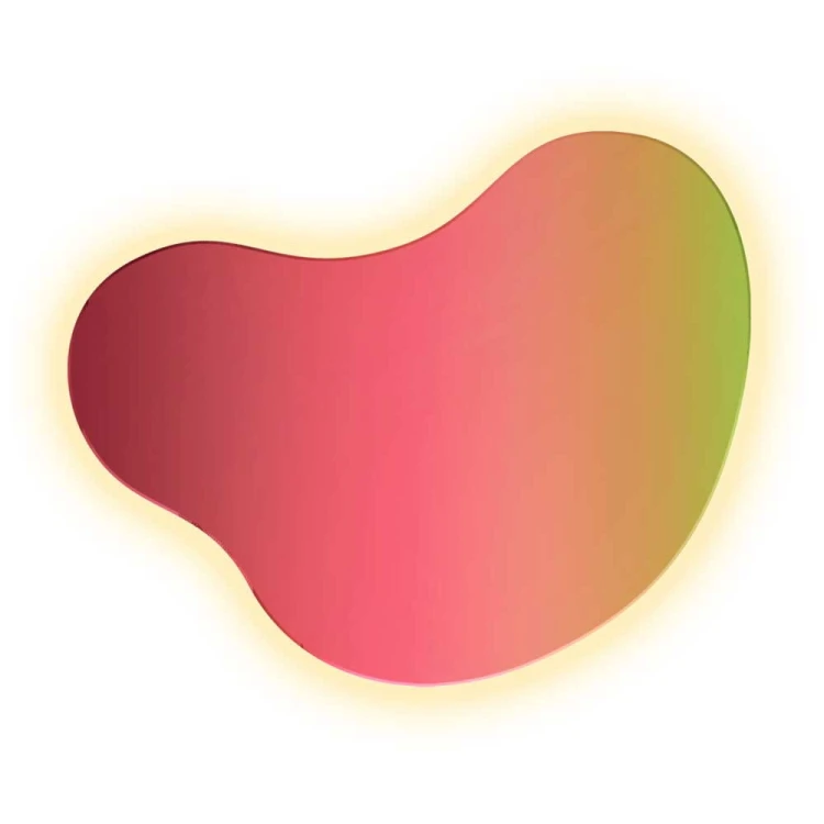 Lustro Plama no.5 Rainbow - tęczowe podświetlane. GieraDesign