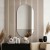 Lustro Novi grafitowe – owalne dwukolorowe. GieraDesign