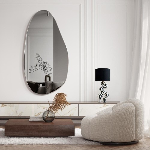 Lustro Plama no.1  nieregularne grafitowe. | GieraDesign