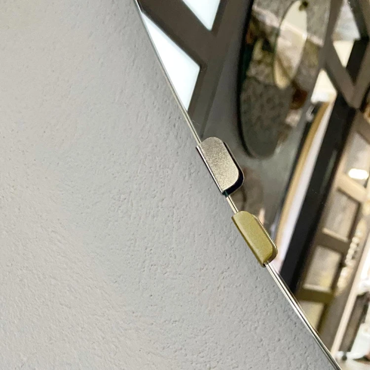 Lustro Fly Brązowe - Zapinki do lustra: srebrna i złota. GieraDesign