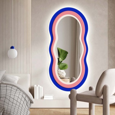 Lustro Pulso Blue LED – kolorowe z falą 