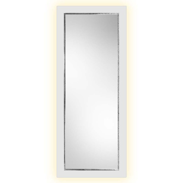 Podłużne lustro Bracelet SQ białe podświetlane białe, GieraDesign.