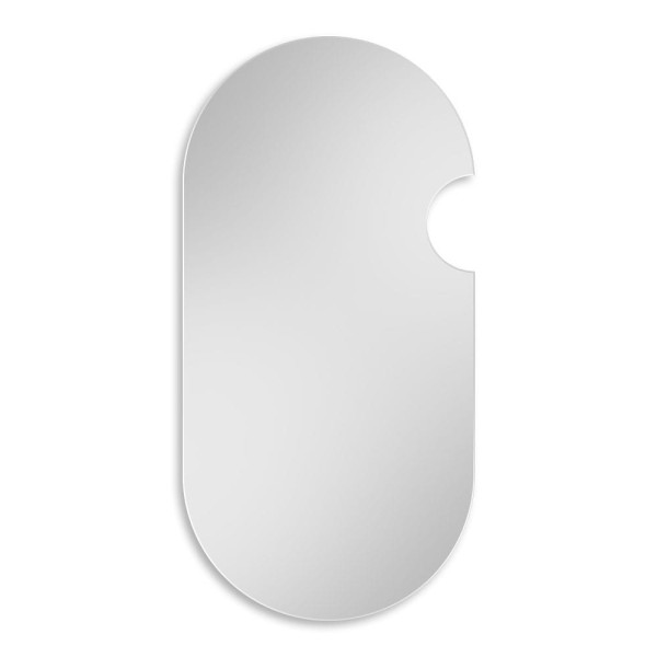 Lustro Pico Owalne z wycięciem na kinkiet. GieraDesign