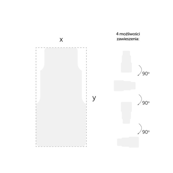 Możliwości montażu łazienkowego lustra Cascada LED, GieraDesign.