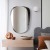 Lustro asymetryczne Isle w grafitowej ramie. GieraDesign