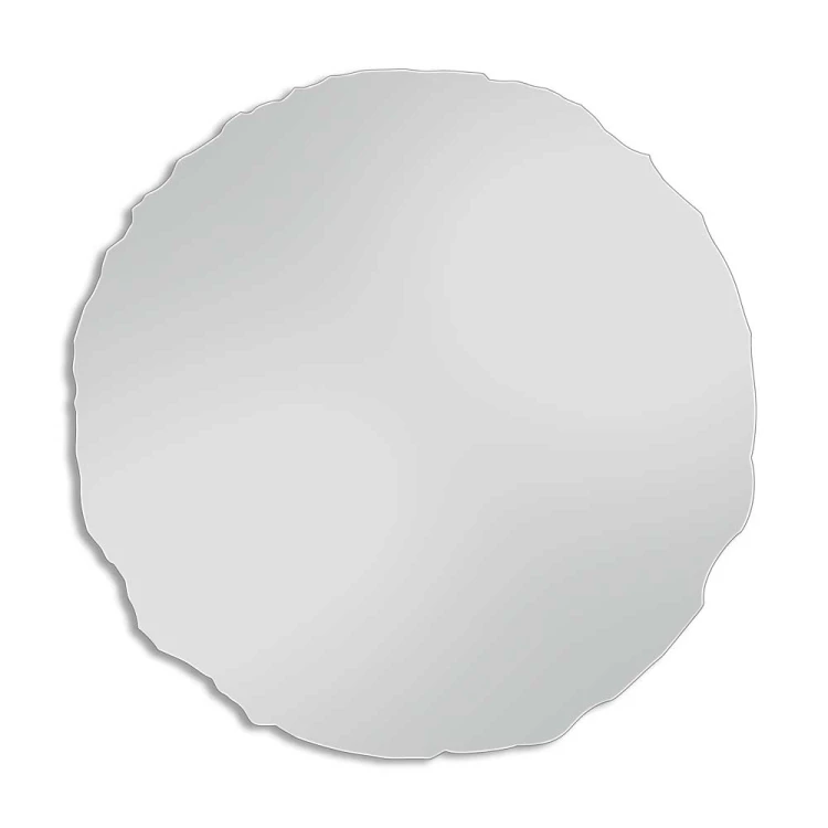 Lustro Era okrągłe o nierónych wyłupanych krawędziach. GieraDesign