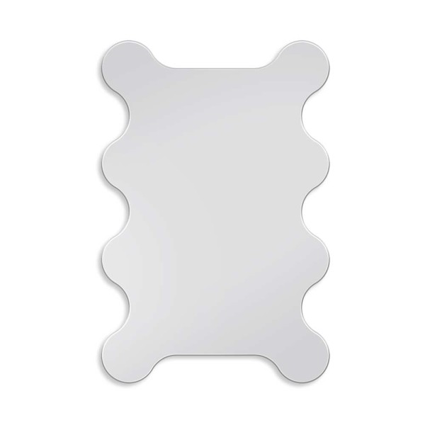 Falowane lustro dekoracyjne Zola na białym tle. GieraDesign