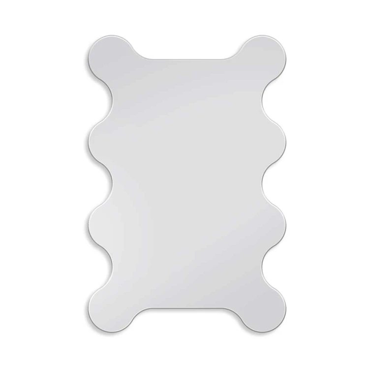 Falowane lustro dekoracyjne Zola na białym tle. GieraDesign