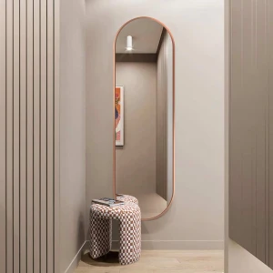 Lustro Ambient Slim – owalne miedziane do korytarza