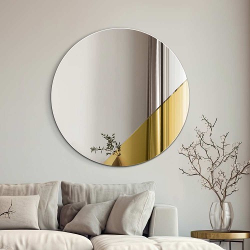 Lustro nowoczesne złote "Sunset" od GieraDesign