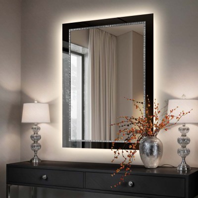 Lustro Bracelet SQ czarne podświetlane