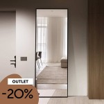 OUT101– Lustro Verte w czarnej ramie 50x160 cm