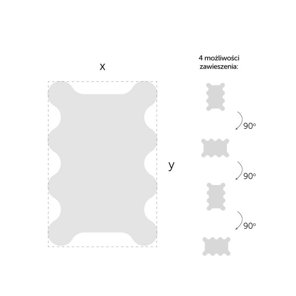 Możliwości zawieszenia lustra Zola, GieraDesign.