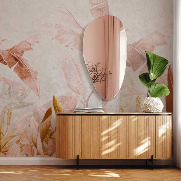 Miedziane Lustro Plama no.1 organiczne dekoracyjne. | GieraDesign