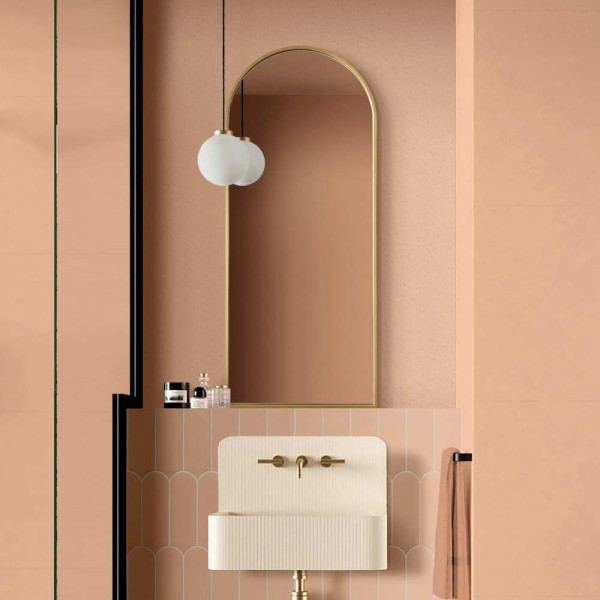 Lustro Portal -złoty łuk do łazienki. GieraDesign