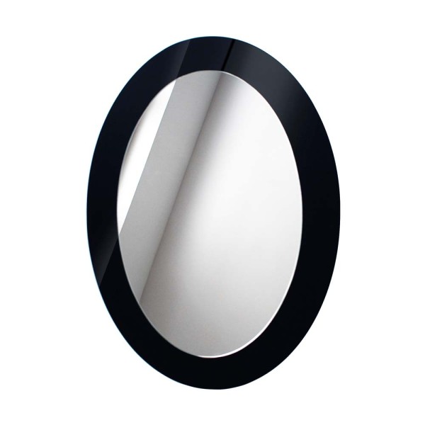 Lustro Lady – klasyczne owalne w czarnej ramie. GieraDesign