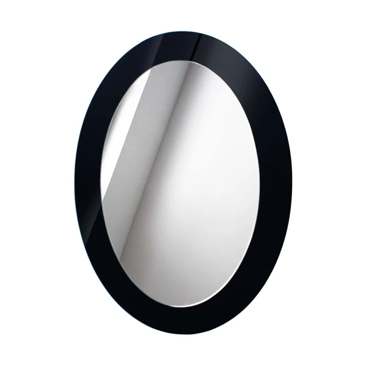 Lustro Lady – klasyczne owalne w czarnej ramie. GieraDesign