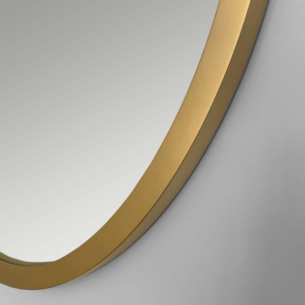 Lustro  Ambient - ze złotą ramą, owalne - detal. GieraDesign