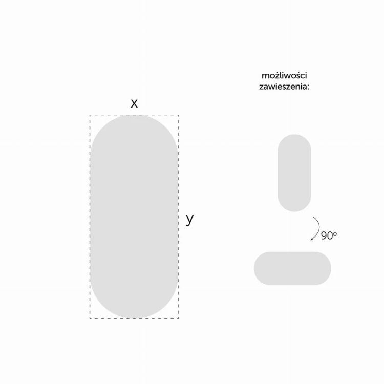 Lustro Ambient Slim - miedziana rama, możliwość zawieszenia lustra GieraDesign