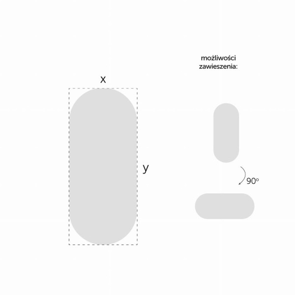 Lustro Ambient Slim podświetlane w czarnej ramie, możliwość zawieszenia lustra GieraDesign