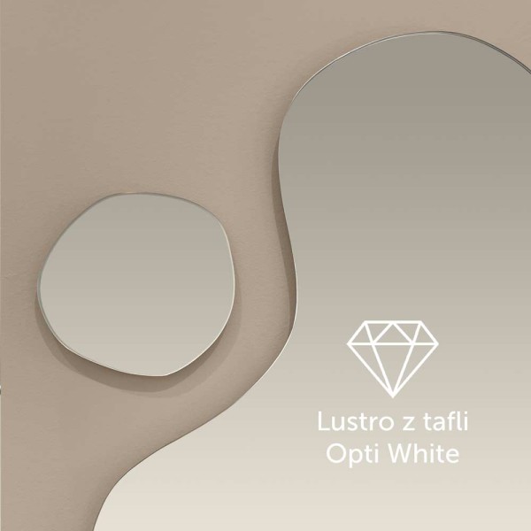 Lustro wykonane z tafli opti white. GieraDesign