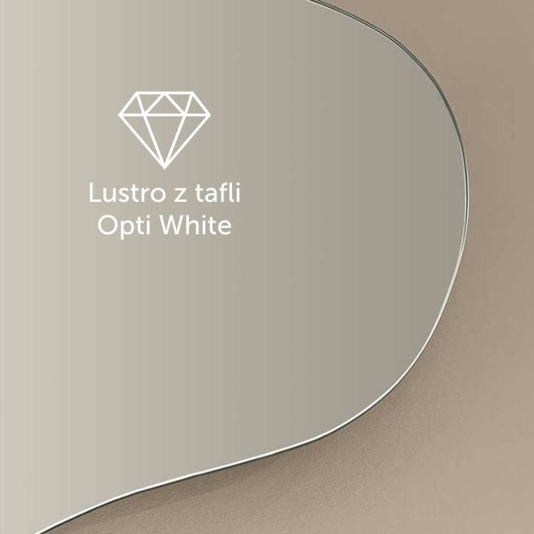 Lustro wykonane z tafli opti white