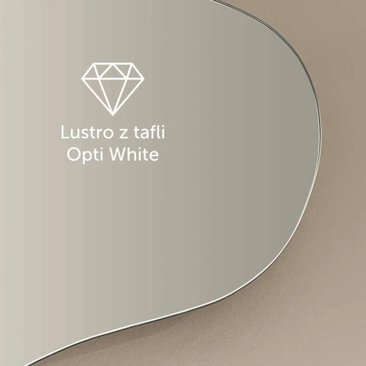 Lustro wykonane z tafli opti white